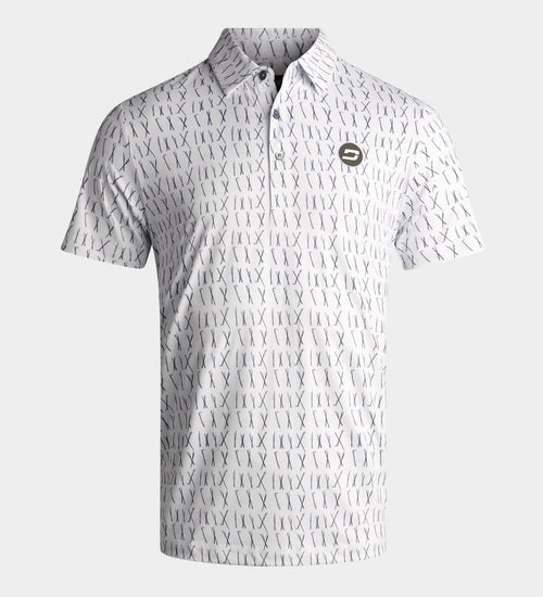 SCRIBBLE CLUB POLO - WHITE
