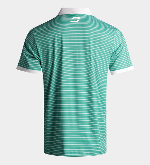 STRIPE PIQUE POLO - GREEN