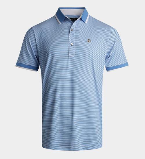 STRIPE POLO - BLUE