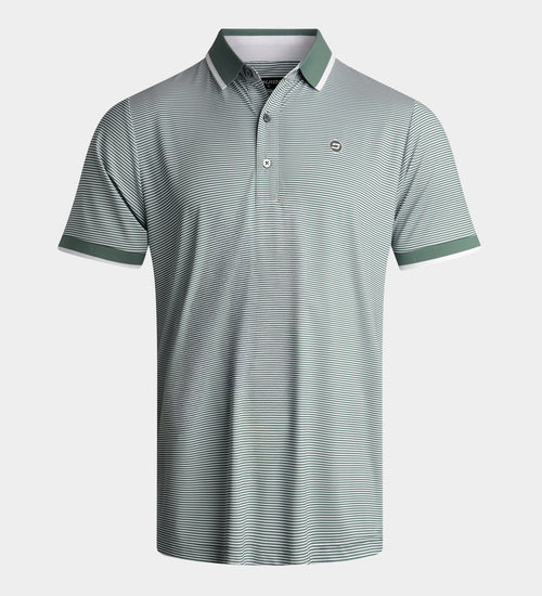 STRIPE POLO - SAGE