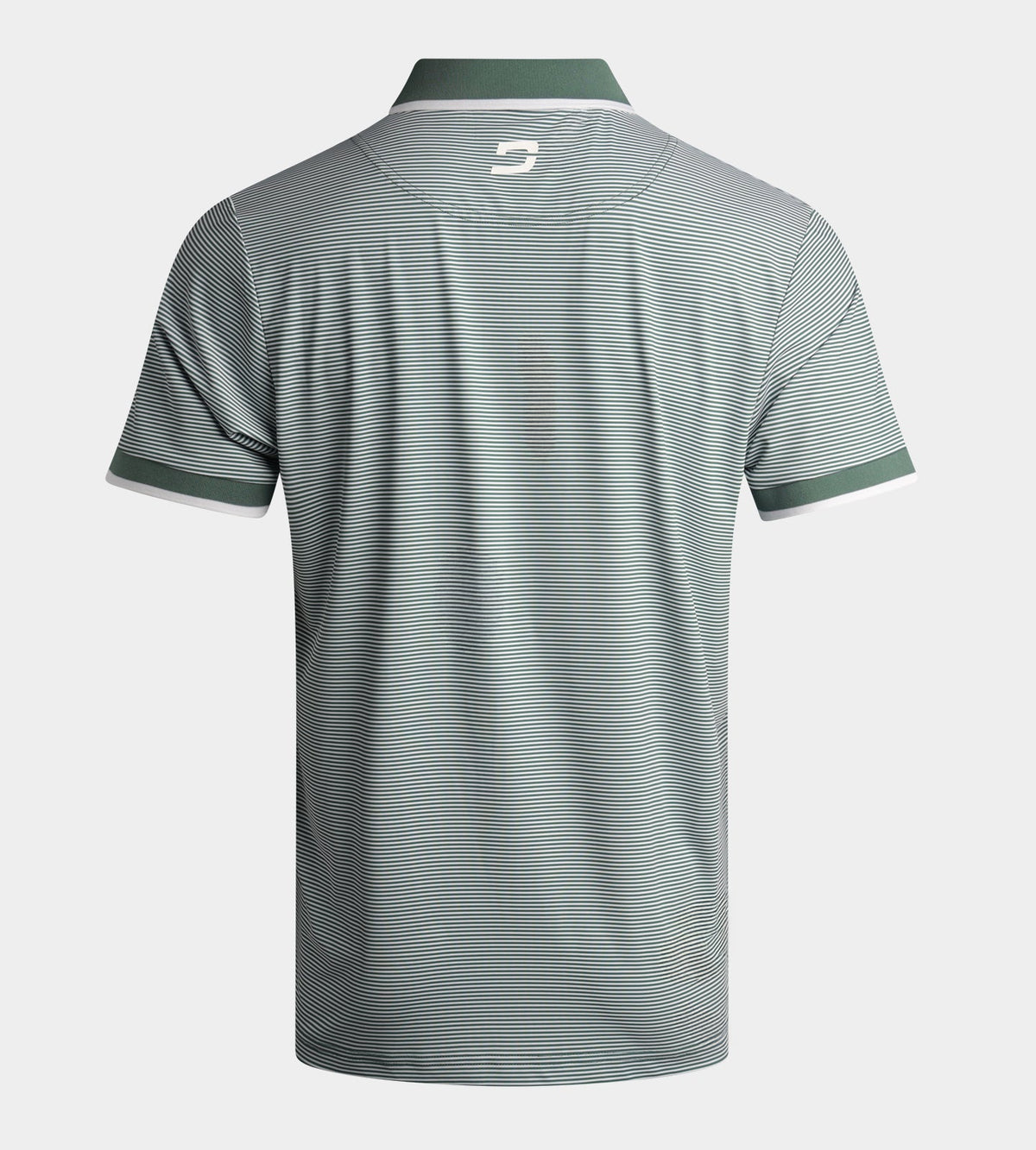 STRIPE POLO - SAGE