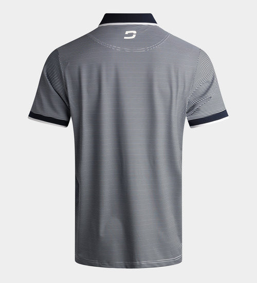 STRIPE POLO - NAVY