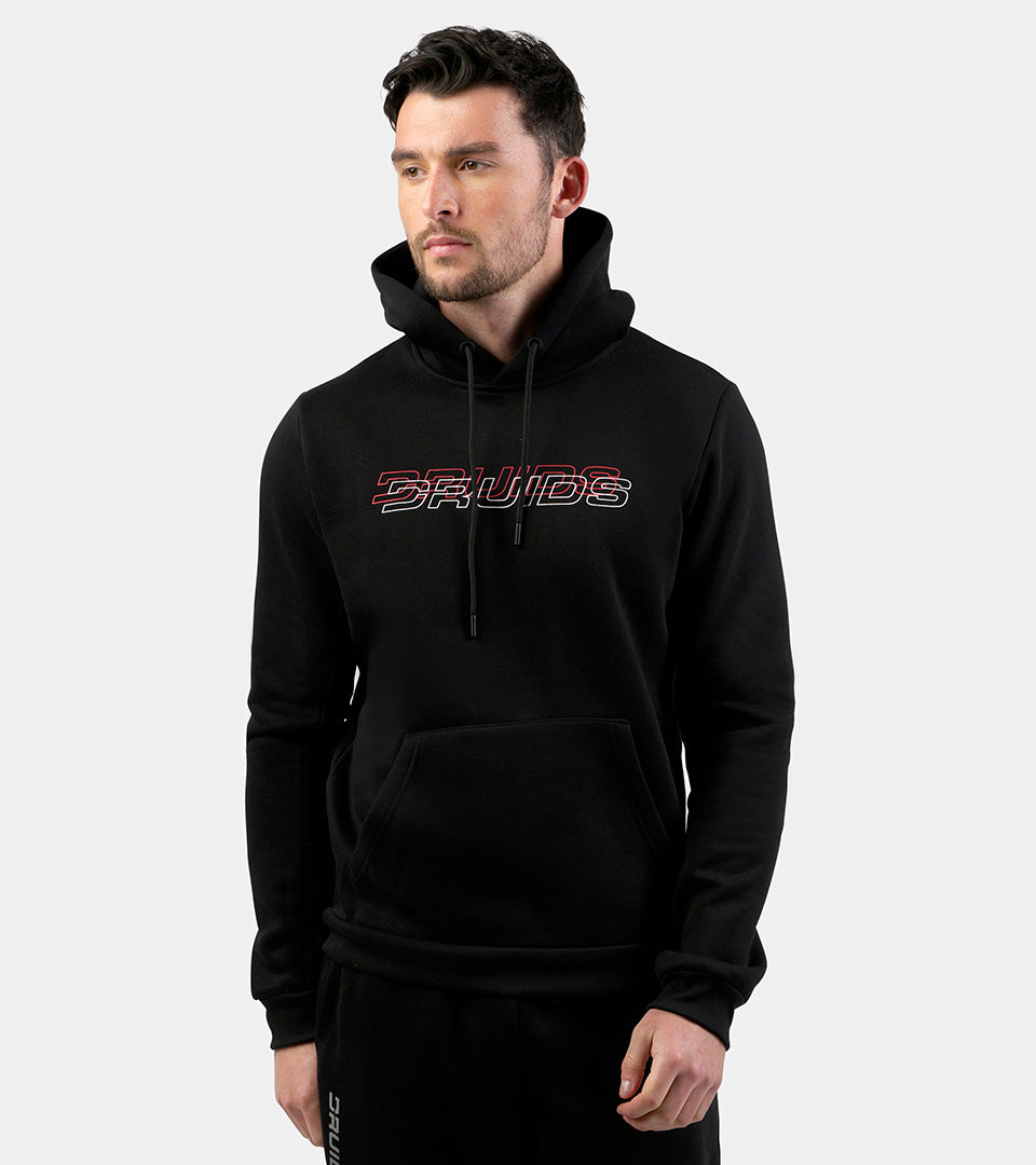 THE DOUBLE LOGO HOODIE - BLACK - DRUIDS