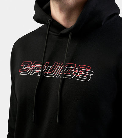 THE DOUBLE LOGO HOODIE - BLACK - DRUIDS