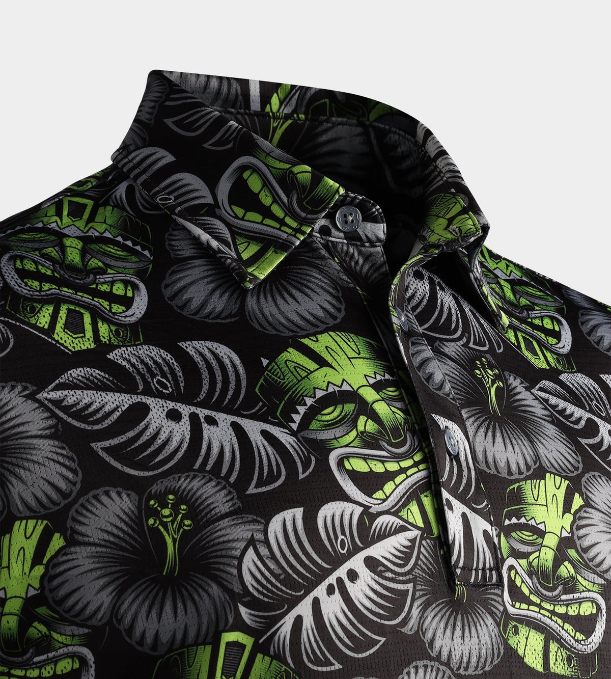 TIKI POLO - BLACK / LIME