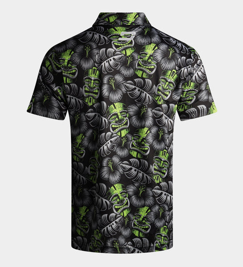TIKI POLO - BLACK / LIME