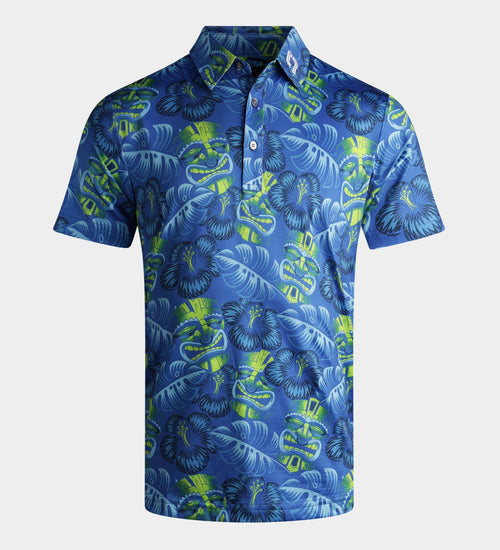 TIKI POLO - BLUE / LIME