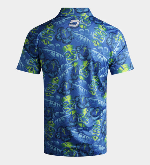 TIKI POLO - BLUE / LIME