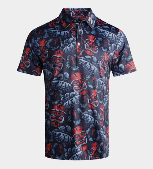 TIKI POLO - NAVY / CORAL