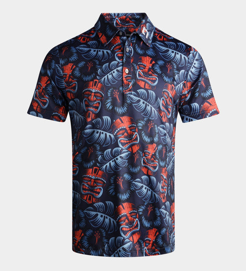 TIKI POLO - NAVY / ORANGE