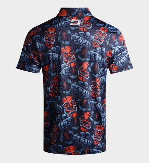 TIKI POLO - NAVY / ORANGE