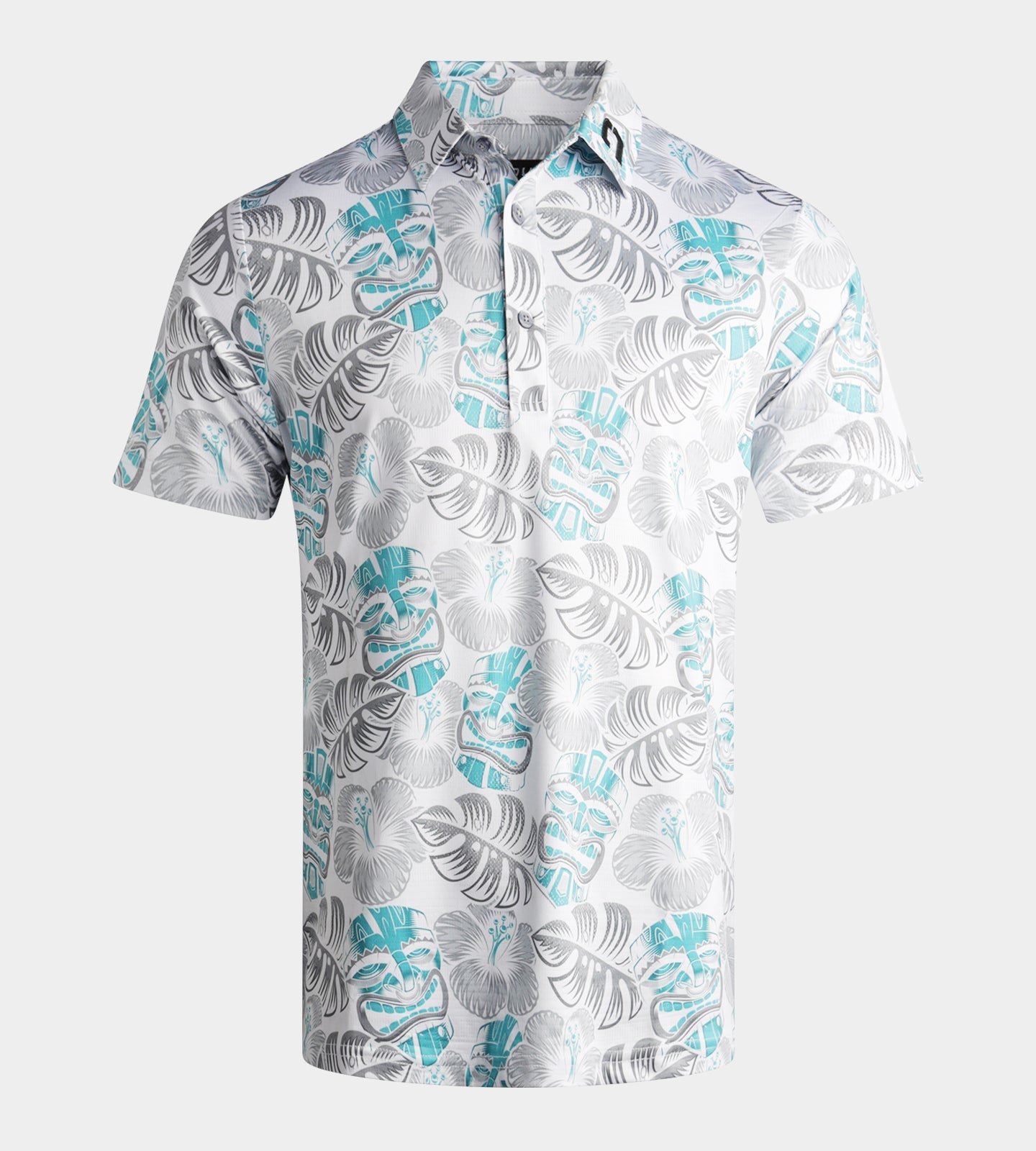 TIKI POLO - WHITE / TEAL