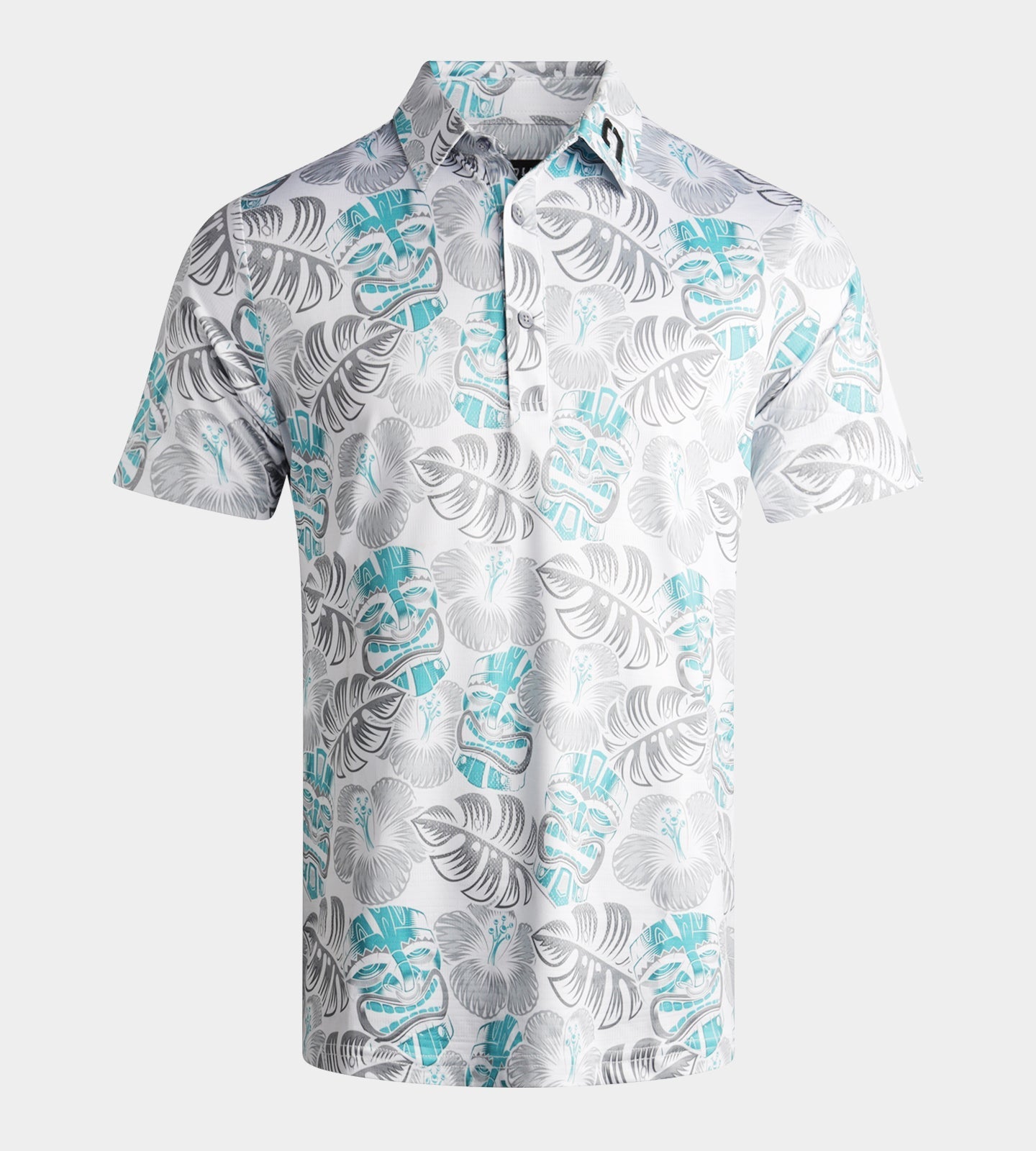 TIKI POLO - WHITE / TEAL