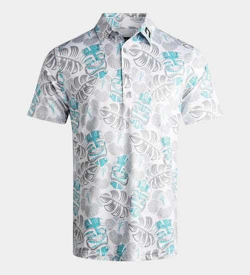 TIKI POLO - WHITE / TEAL
