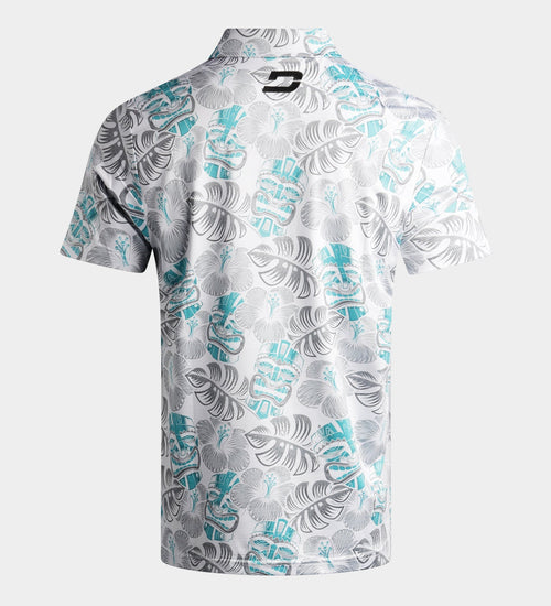 TIKI POLO - WHITE / TEAL