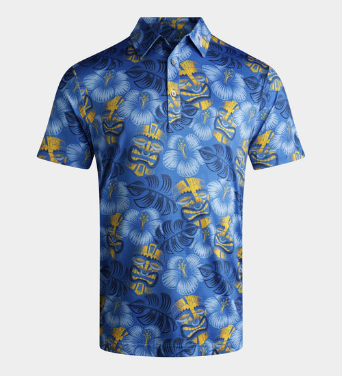 TIKI POLO - BLUE / YELLOW