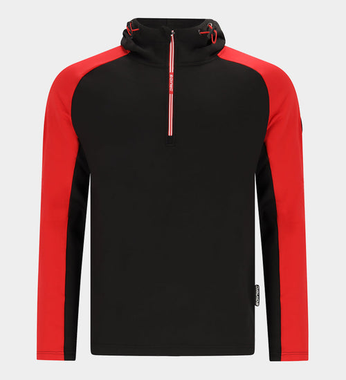 TWO TONE HOODIE 2.0 - BLACK / RED