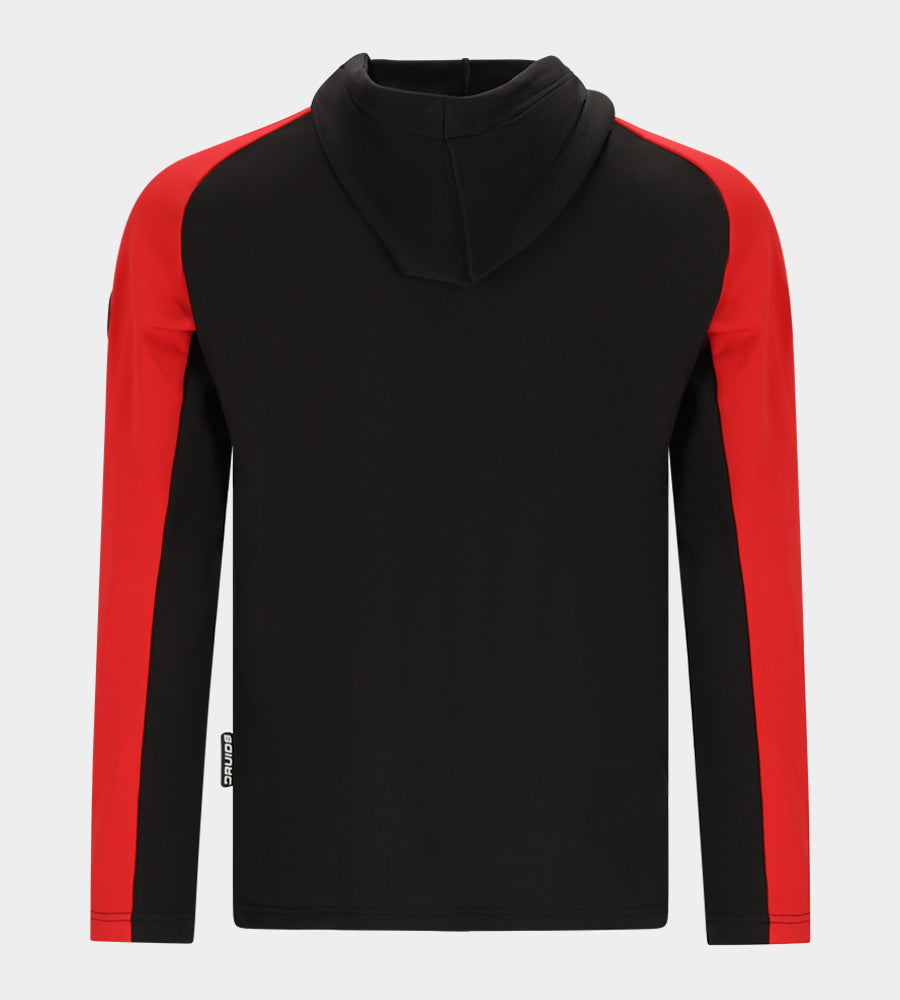 TWO TONE HOODIE 2.0 - BLACK / RED