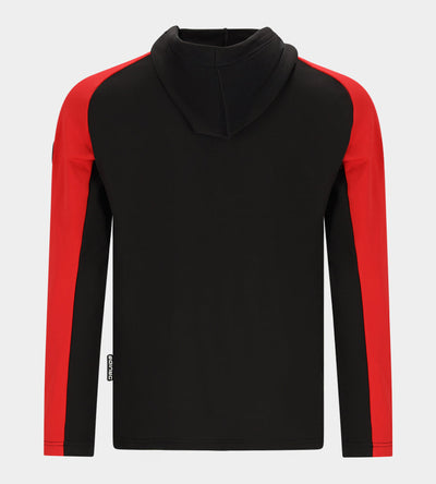TWO TONE HOODIE 2.0 - BLACK / RED