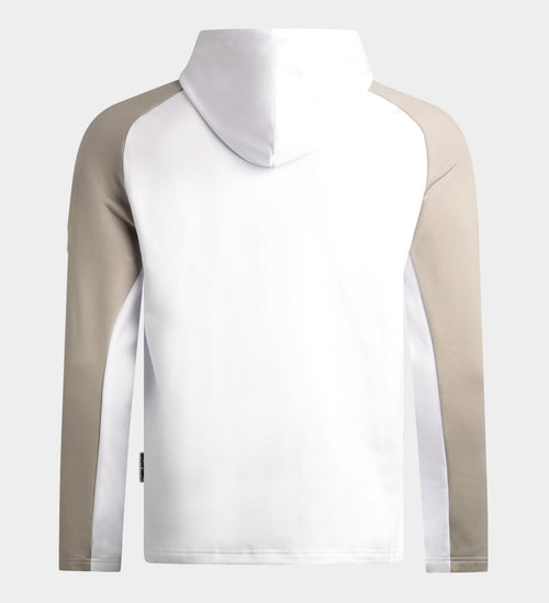 TWO TONE HOODIE - WHITE