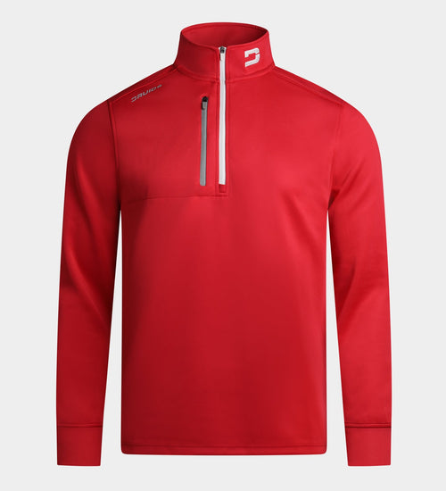 MEN'S ULTRA BLEND GOLF MIDLAYER 1/4 ZIP - RED