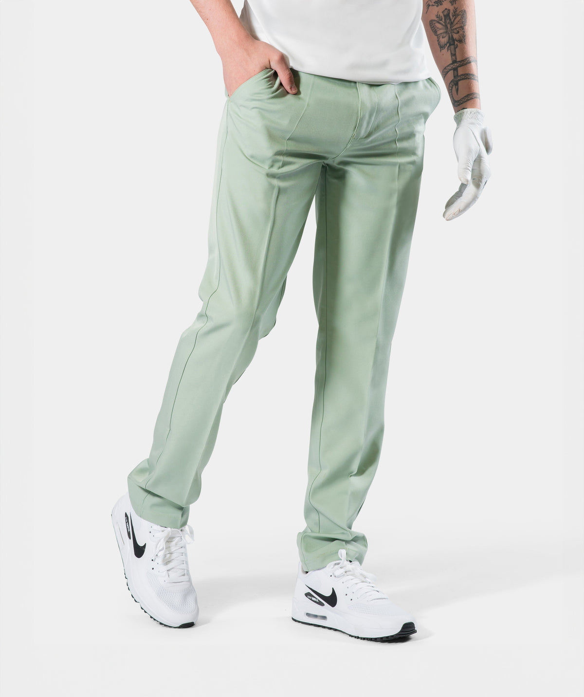 MENS CLIMA GOLF TROUSERS SAGE - DRUIDS