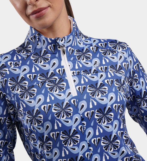 LADIES BIRDIE MIDLAYER - FLORAL NAVY