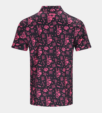 BLACKJACK POLO - BLACK / PINK