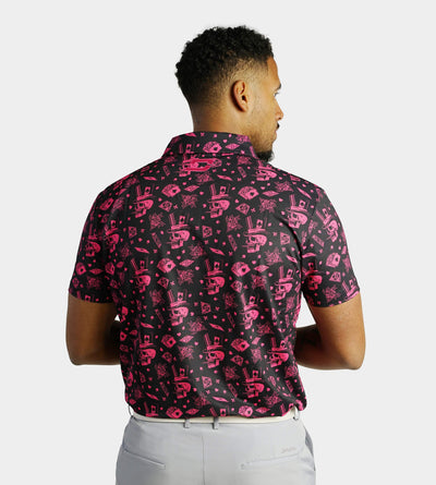 BLACKJACK POLO - BLACK / PINK