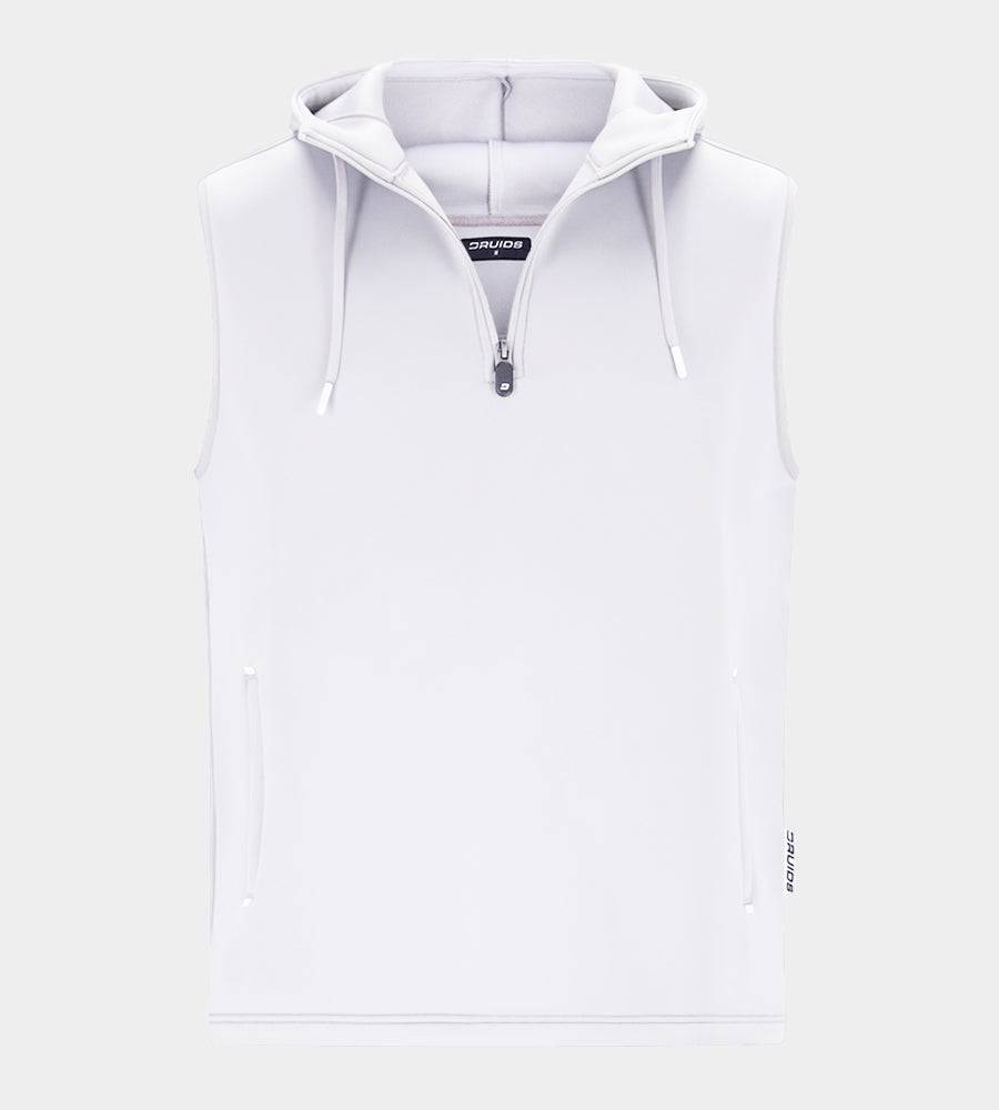 BLAZE SLEEVELESS HOODIE - WHITE