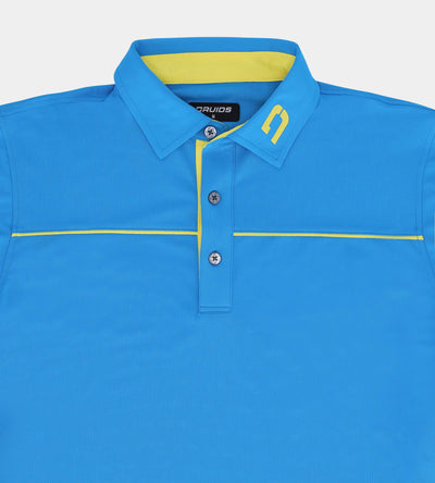 BLOCK PIQUE POLO - BLUE / LIME