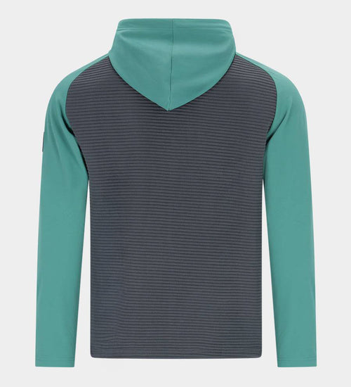 CONTRAST HOODIE - GREEN / CHARCOAL