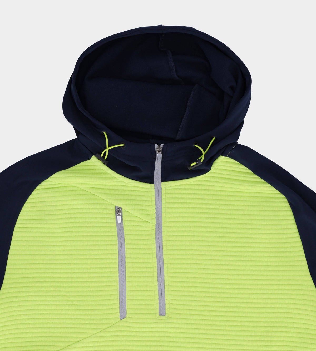 CONTRAST HOODIE - NAVY / LIME