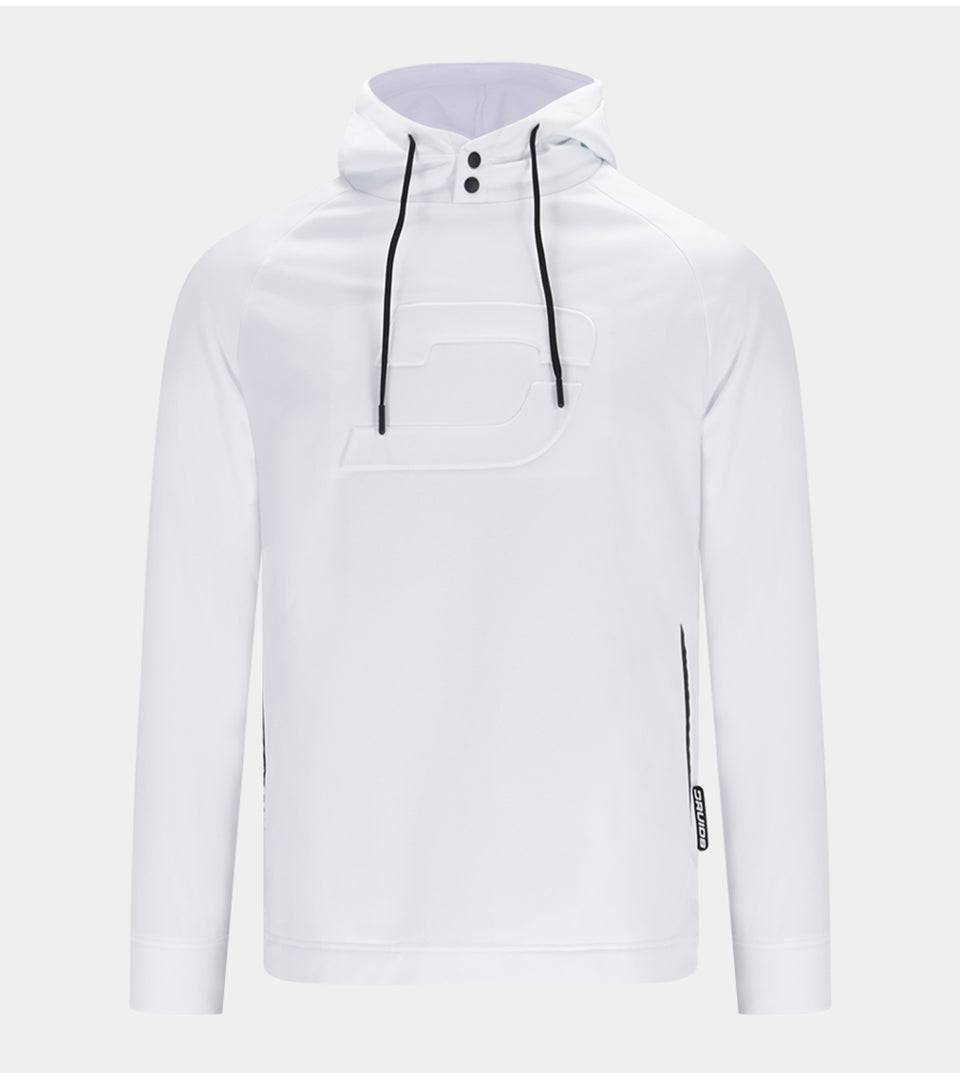 EMBOSSED HOODIE - WHITE