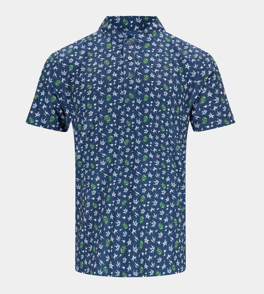 GRUNGE SKULLZ PRIME POLO - NAVY