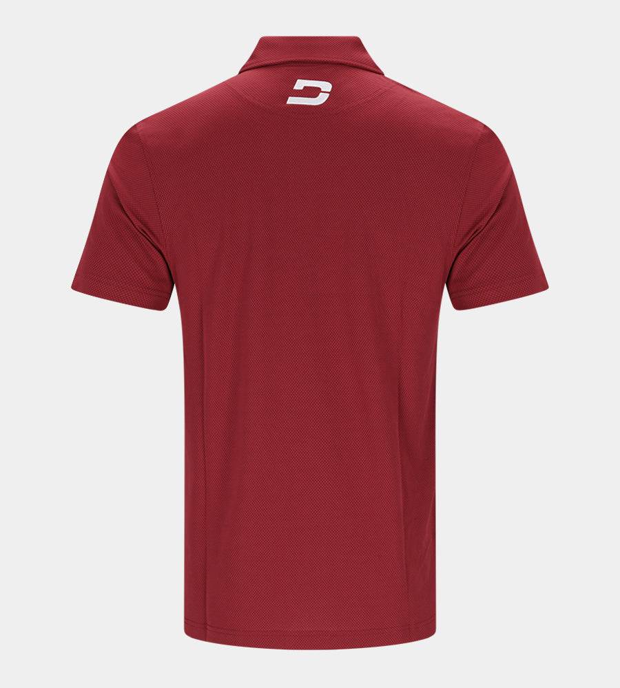 HONEYCOMB POLO - BURGUNDY