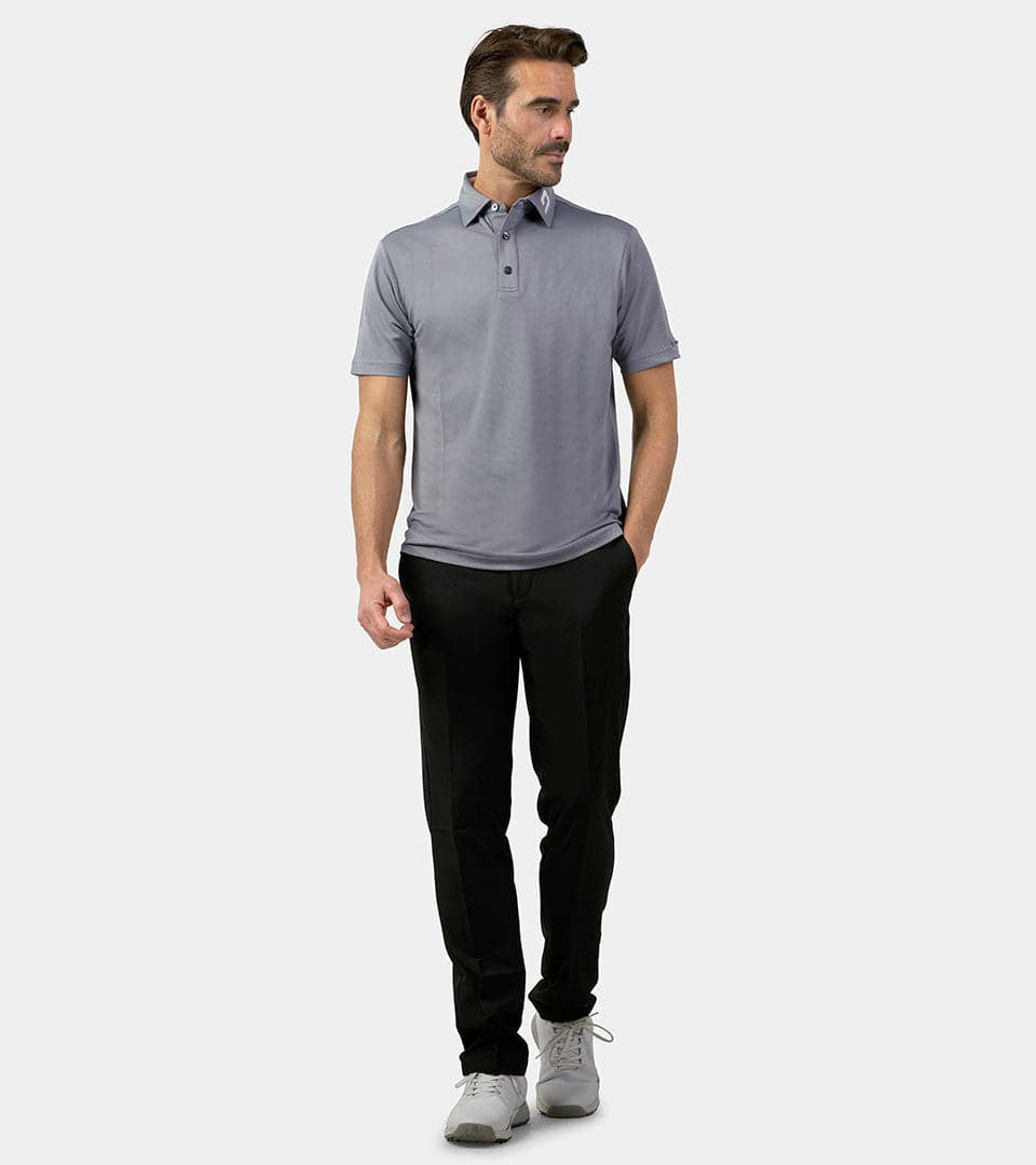 HONEYCOMB POLO - GREY