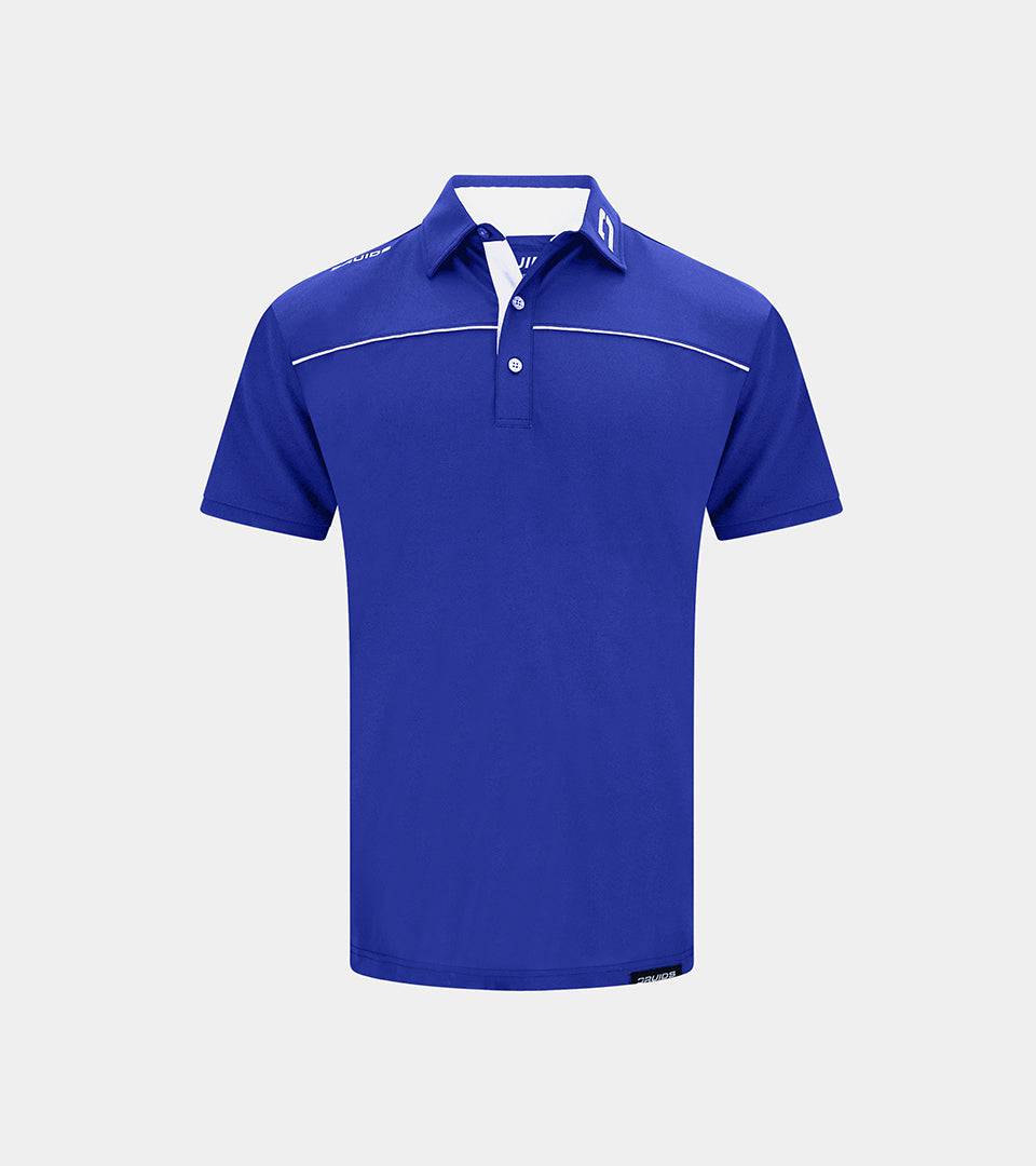 KIDS BLOCK PIQUE POLO BLUE WHITE