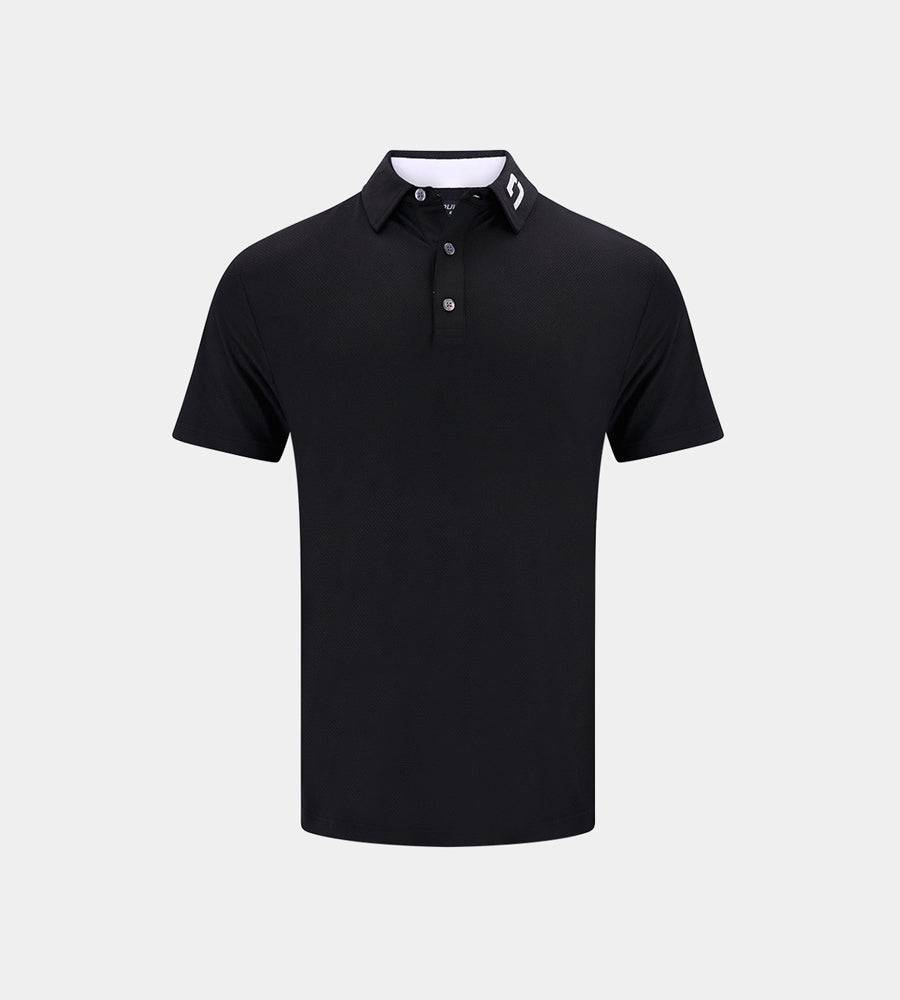 KIDS HONEYCOMB POLO - BLACK