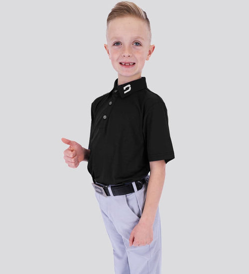 KIDS PERFORMANCE POLO - BLACK