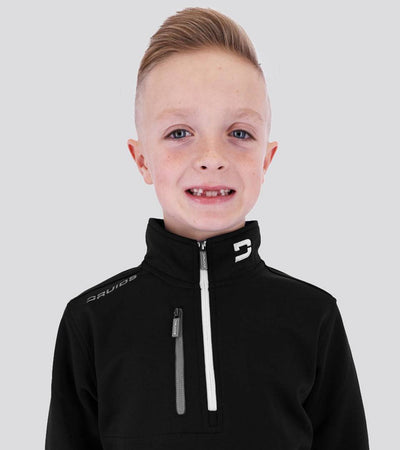 KIDS ULTRA BLEND 1/4 ZIP BLACK