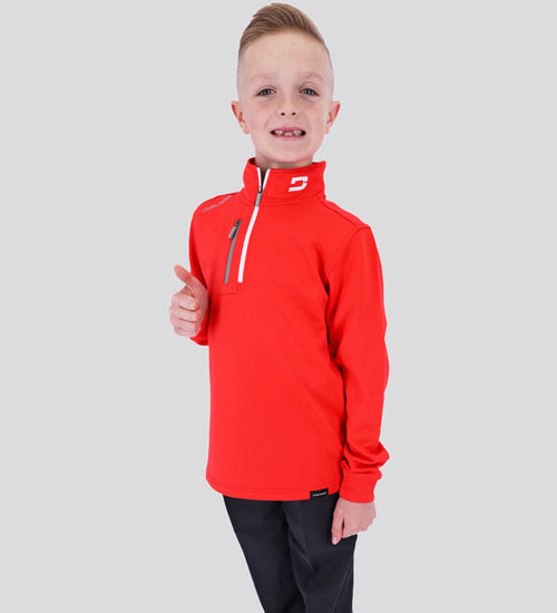 KIDS ULTRA BLEND 1/4 ZIP - RED