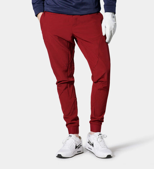 LUXE GOLF JOGGERS - BURGUNDY