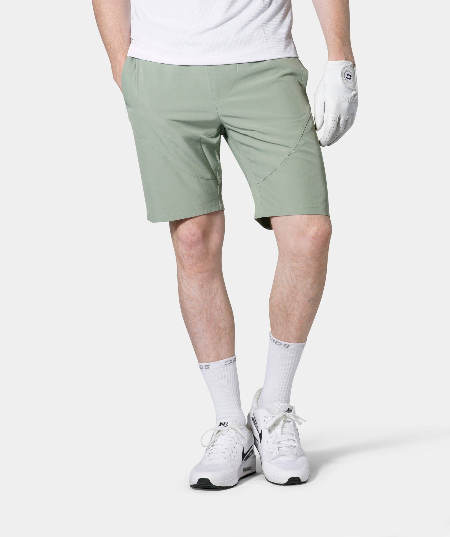 LUXE GOLF SHORTS - SAGE