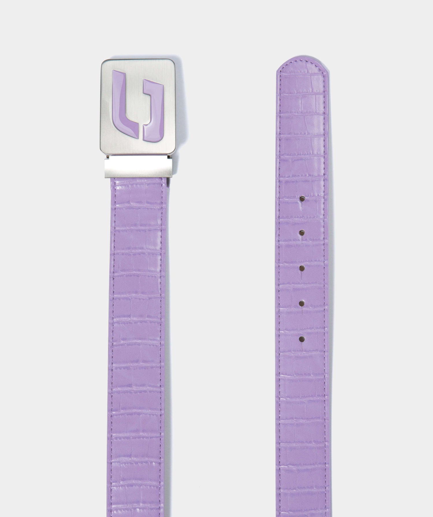 MEN'S CROC GOLF LEATHER BELT - BRIGHT LAVENDER (ONE SIZE FITS ALL)