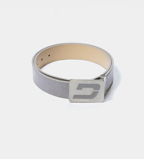 MEN'S CROC GOLF LEATHER BELT - GREY (ONE SIZE FITS ALL)