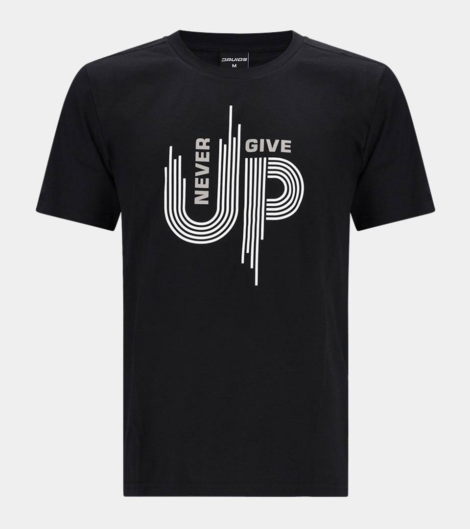 MEN'S NEVER GIVE UP T-SHIRT - BLACK