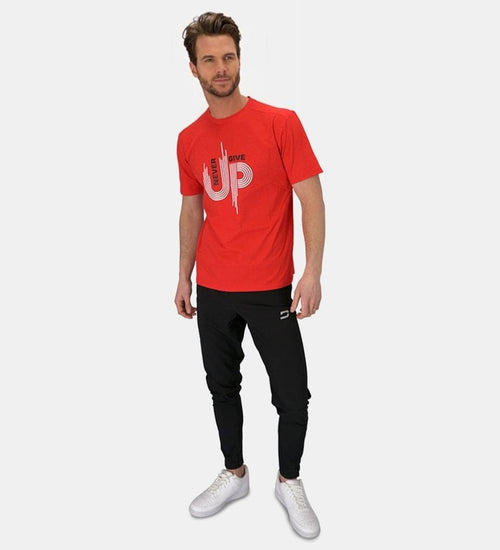 MEN'S NEVER GIVE UP T-SHIRT - RED