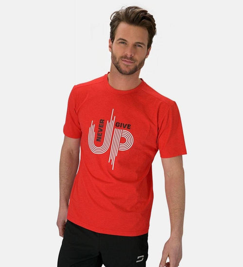 MEN'S NEVER GIVE UP T-SHIRT - RED