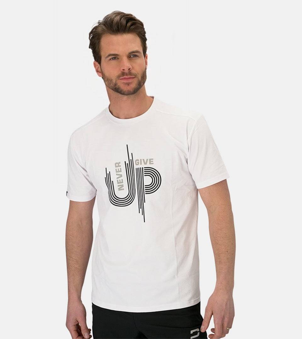 MEN'S NEVER GIVE UP T-SHIRT - WHITE